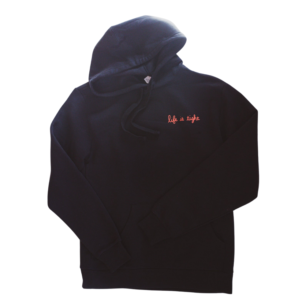 Life is Tight "Sky Diving" Pullover Hoodie // Black