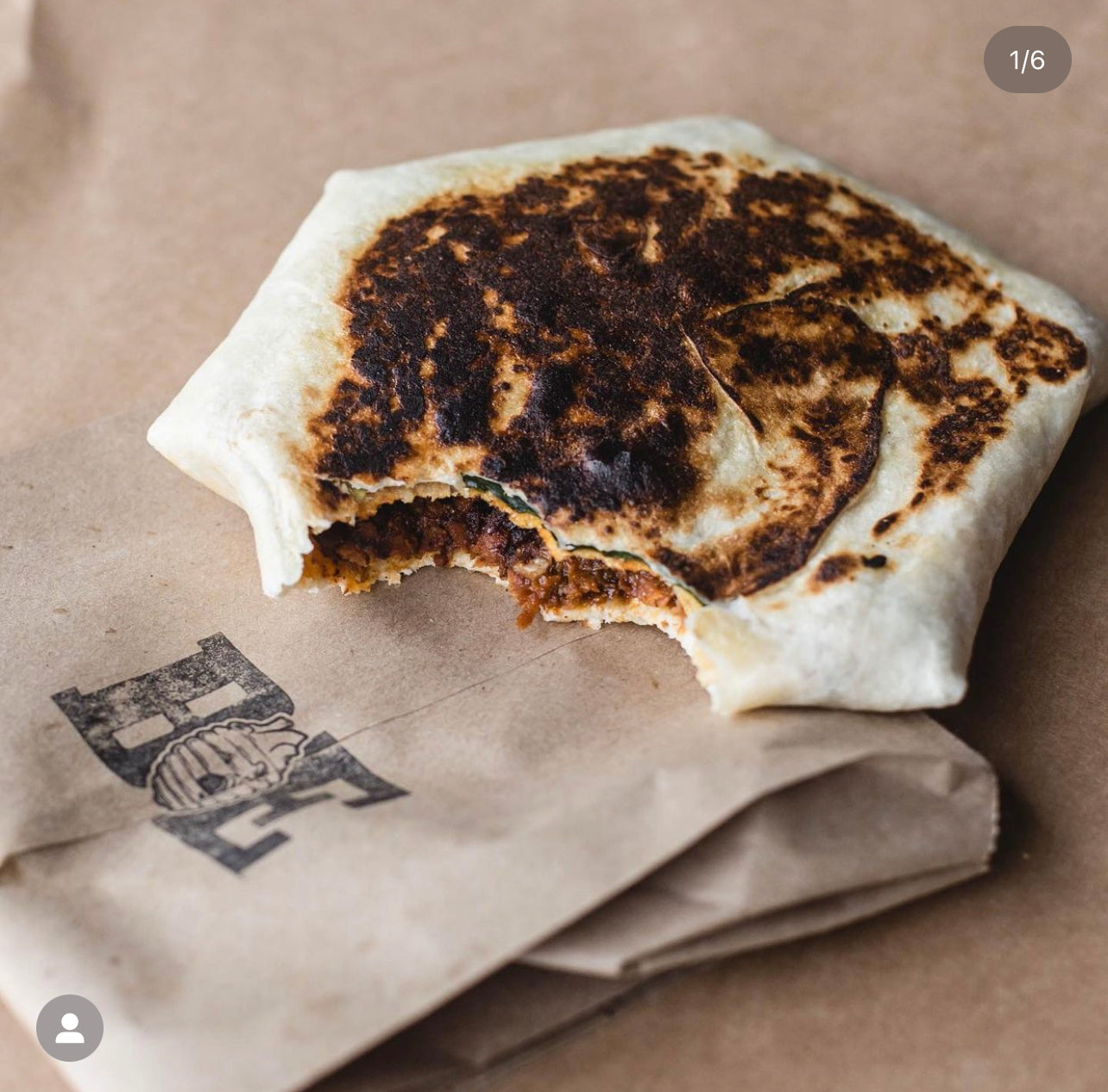 Vegan Taco Meat "Crunchwrap" at BE-Hive Deli